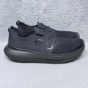 Oofos OOmy Stride Mens Size 12.5 Sneakers Shoes Black Lace Up Comfort Recovery